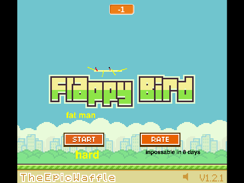 Flappy Bird fat man gets squilechd