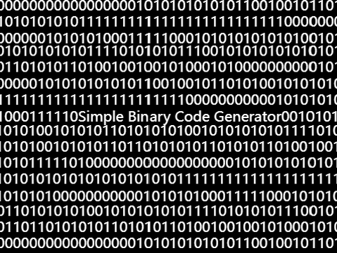 Simple Random Binary Generator (32-bit!)