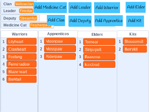Warrior Cats Clan Maker *TEMPLATE*