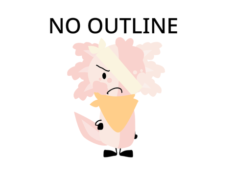 Remove the outline from your OC