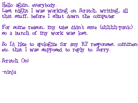 An apology