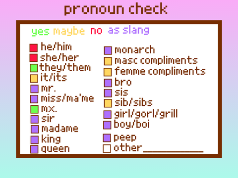 Pronoun Check!