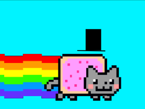 nyan cat at work