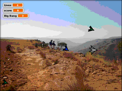 simple keyboard shooting game