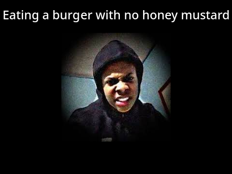 eating a burger with no honey mustard