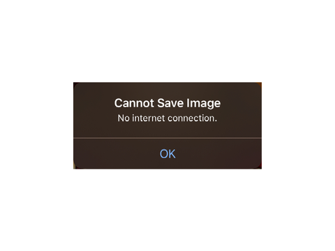 Remix and ruin “Cannot save image, No internet connection”