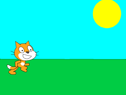 walking scratch cat template