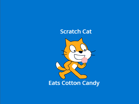 Scratch Cat Eats Cotton Candy
