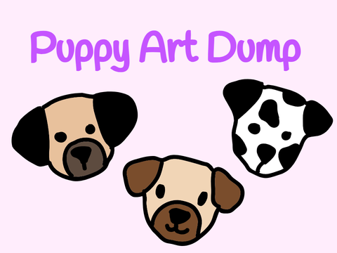 Puppy Art Dump // #puppies #cute #art #all