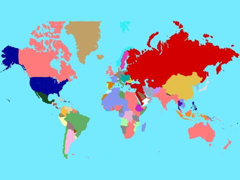 1908 World Map