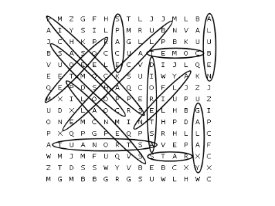 Completed Crossword--JWC Astronaut Cabin Activity 