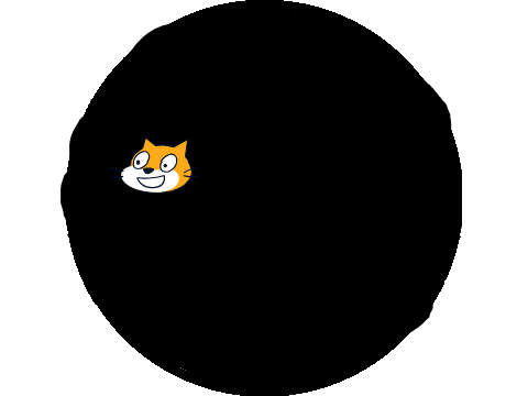 cat bouncing in circle