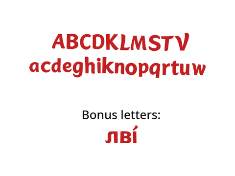 Incomplete Laughing Cow font