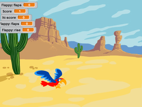 Flappy parrot