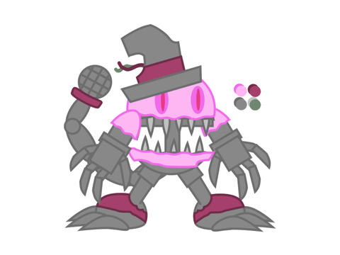 Nightmare Kirby in Modern Vector Style