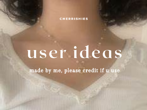 ⋆⑅˚₊ ◡̈ user ideas 