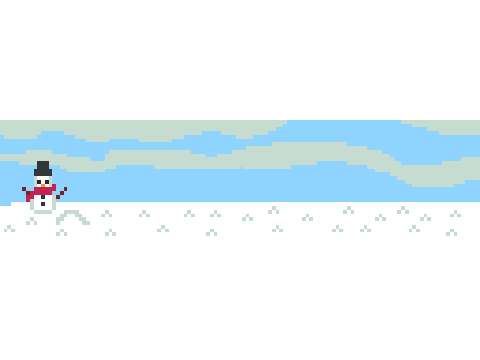 Snowy pixel art.