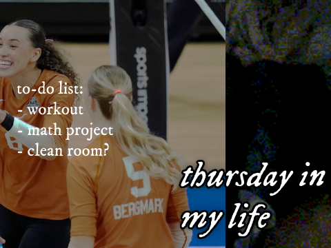 thursday in my life ✉️ working out w/ volleyball, cleaning in my room, doing homework 