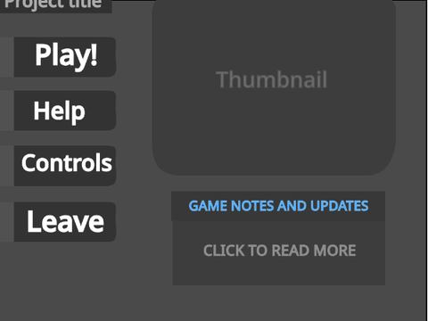 Game menu