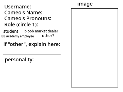[OPEN] cameos!!