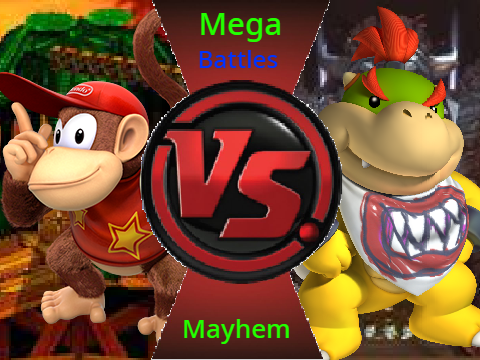 Diddy Kong Vs. Bowser Jr. (Donkey Kong Country Vs. Super Mario) Mega Battles Mayhem ep #45