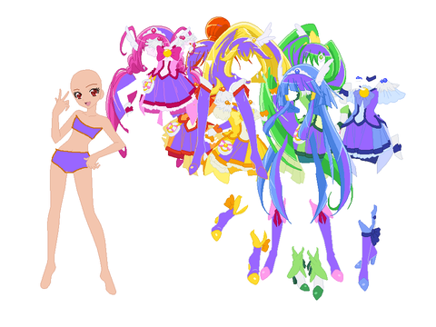 Glitter force dress ups!!!!!