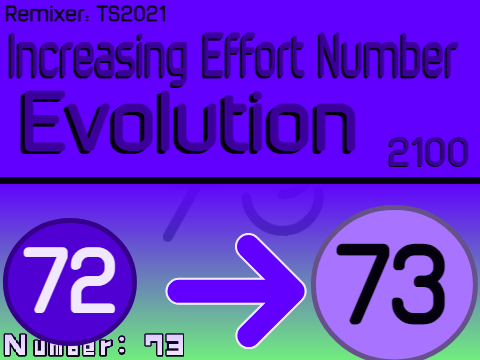 Increasing Effort Number Evolution 2100 (72 -> 73)