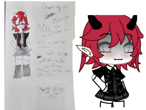 Drawed my oc !!