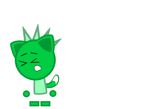 Some unfinished Greencatxy animation.