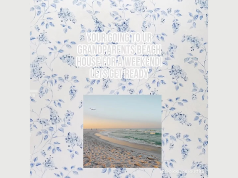 ═ ʚ your going to your grandparents beach house!! ɞ ═