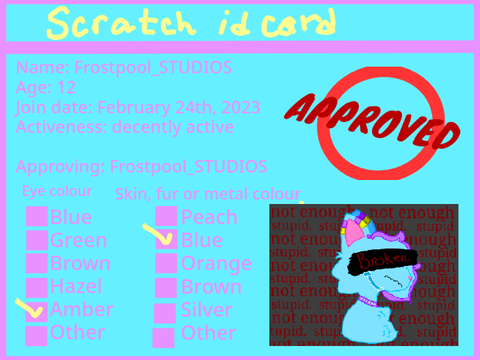 Scratch id card