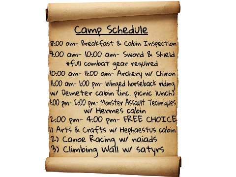 RP~ Camp Schedule