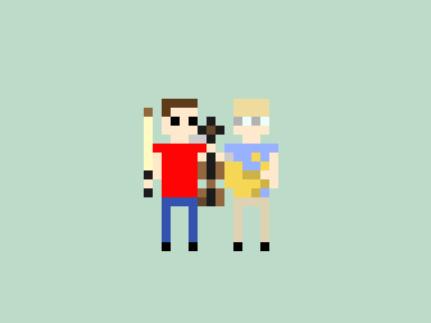sk8723 and Friend - Pixel Art