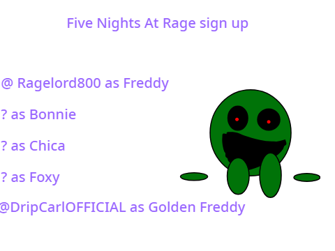 The last spot.. I as golden freddy!