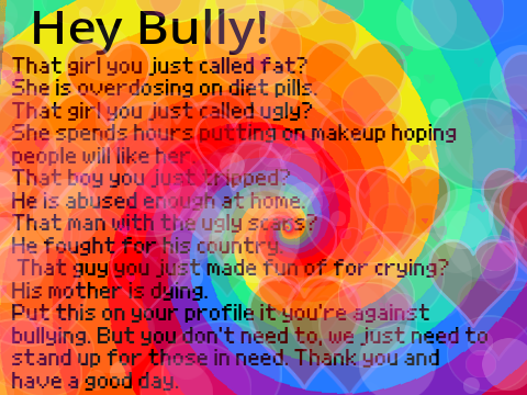 Bully or victim please look.ANTI BULLY!!!