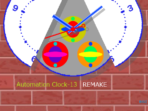 Automation clock からくり時計-13(remake)