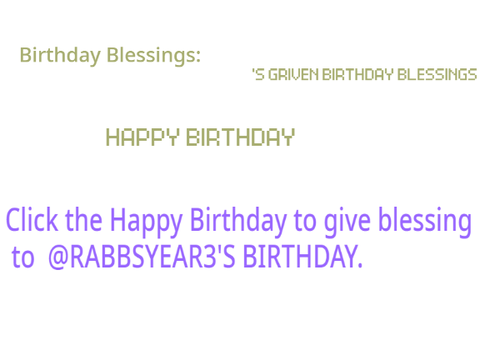Rabbsyear3’s birthday