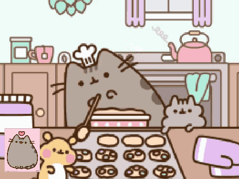 pusheen baking gif project
