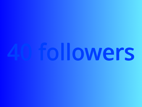 40 followers MERCI!!!