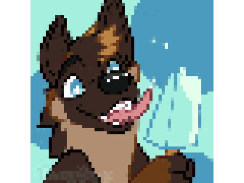 Wolf licking popsicle animation