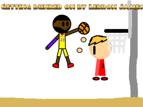 Me getting dunked on by Lebron 