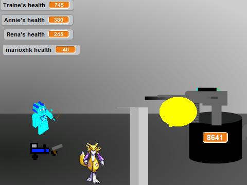 add yourself fighting the mega turrrent