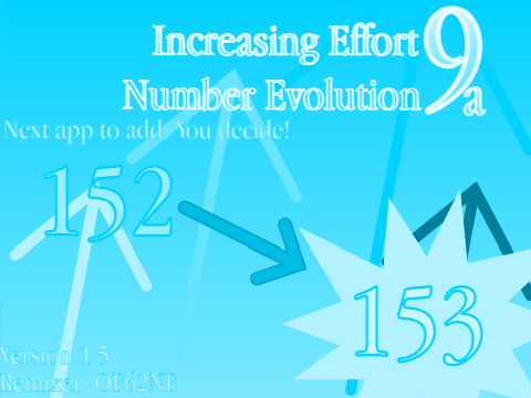 Increasing Effort Number Evolution 9a | 152 ➜ 153 | 306% Effort Level