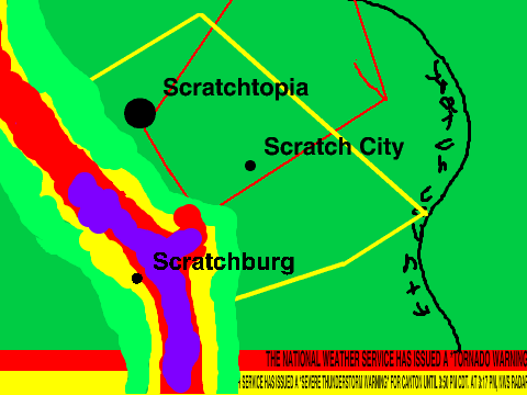 Tornado Warning for Scratch County