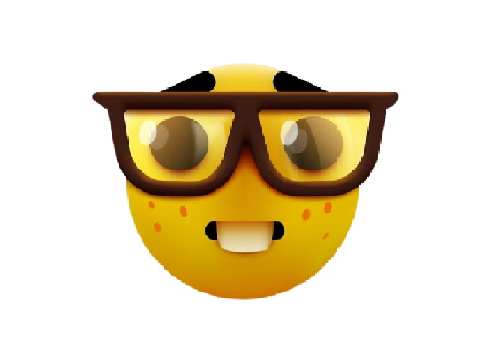 The Nerd Emoji, but I deep fried it