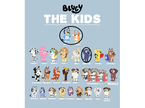 Circle Your Favorite Bluey Character!