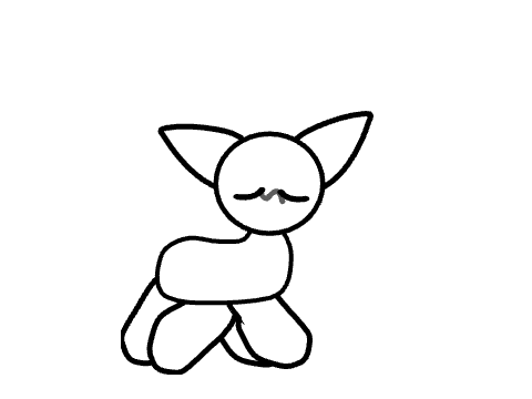 run, blink, and ear twitch cycle