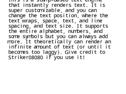 Stamp-Based Word Wrapping Text Engine