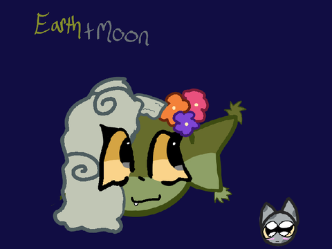 Earth and moon