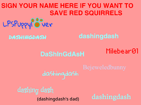 Sign to help save squirrels! remix remix remix remix